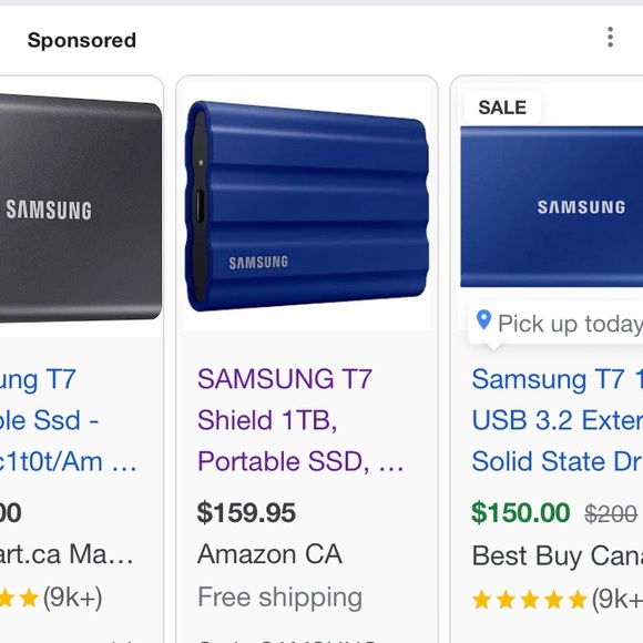 Samsung T7 Shield 1TB Portable SSD - Blue - Picture 1 of 10